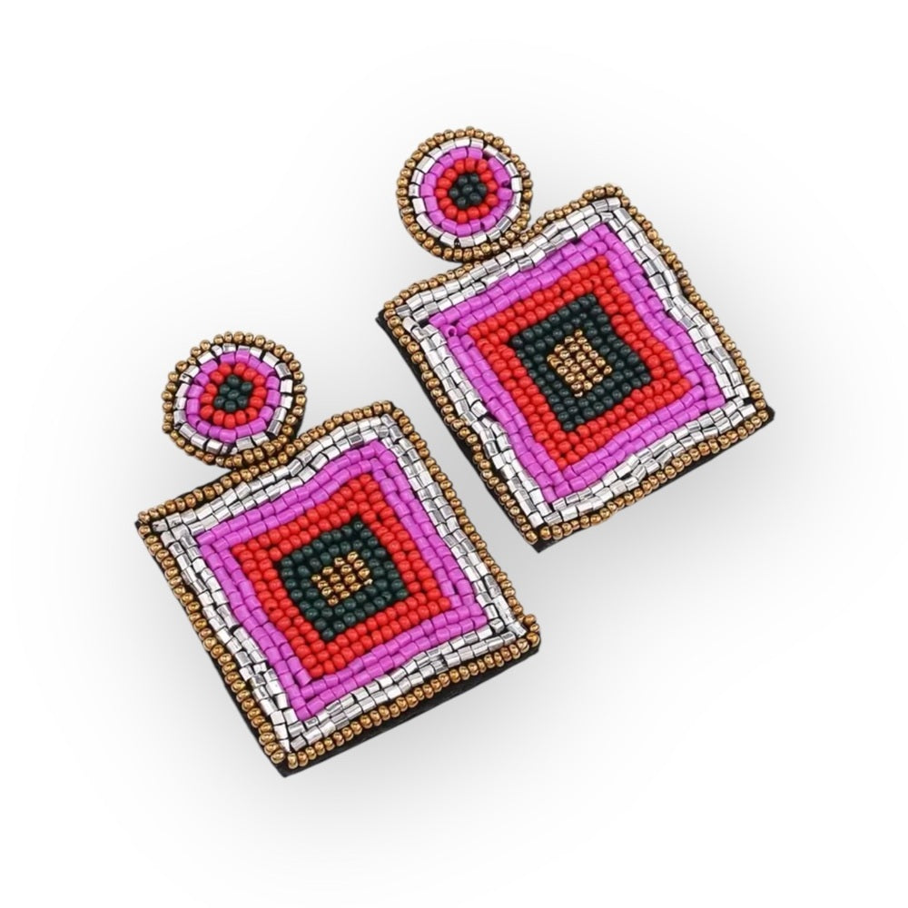 Colorful Beaded Earrings