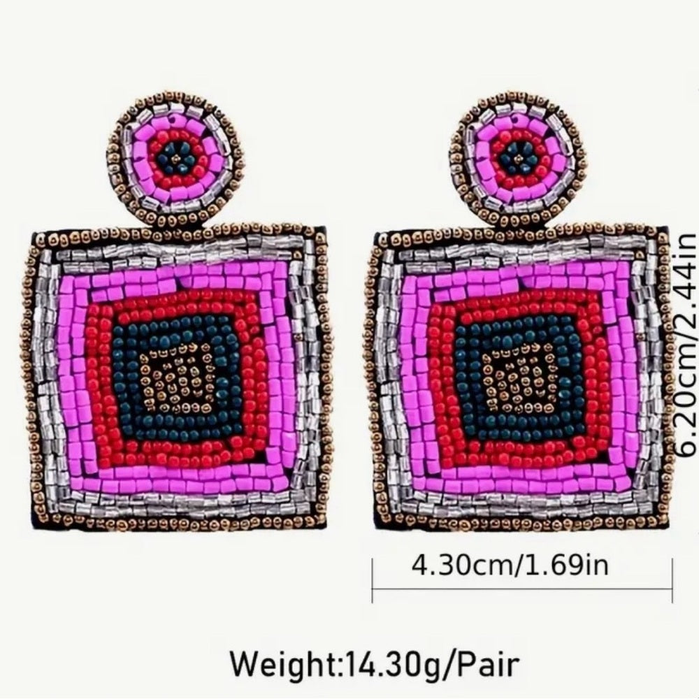 Colorful Beaded Earrings