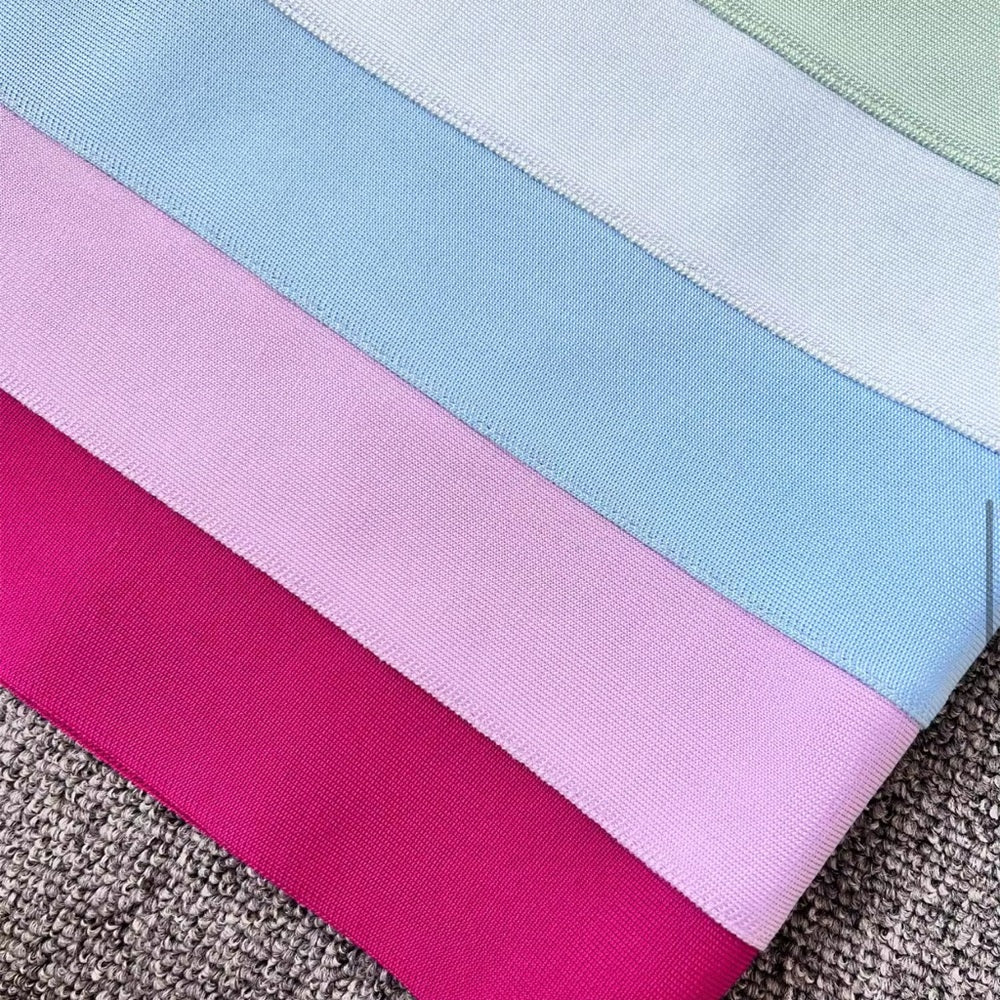 Multicolor Striped Bodycon Dress