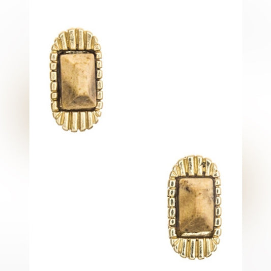 Paved Petite Stone Earrings