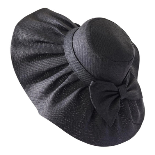 Elegant Black Wide-Brim Hat