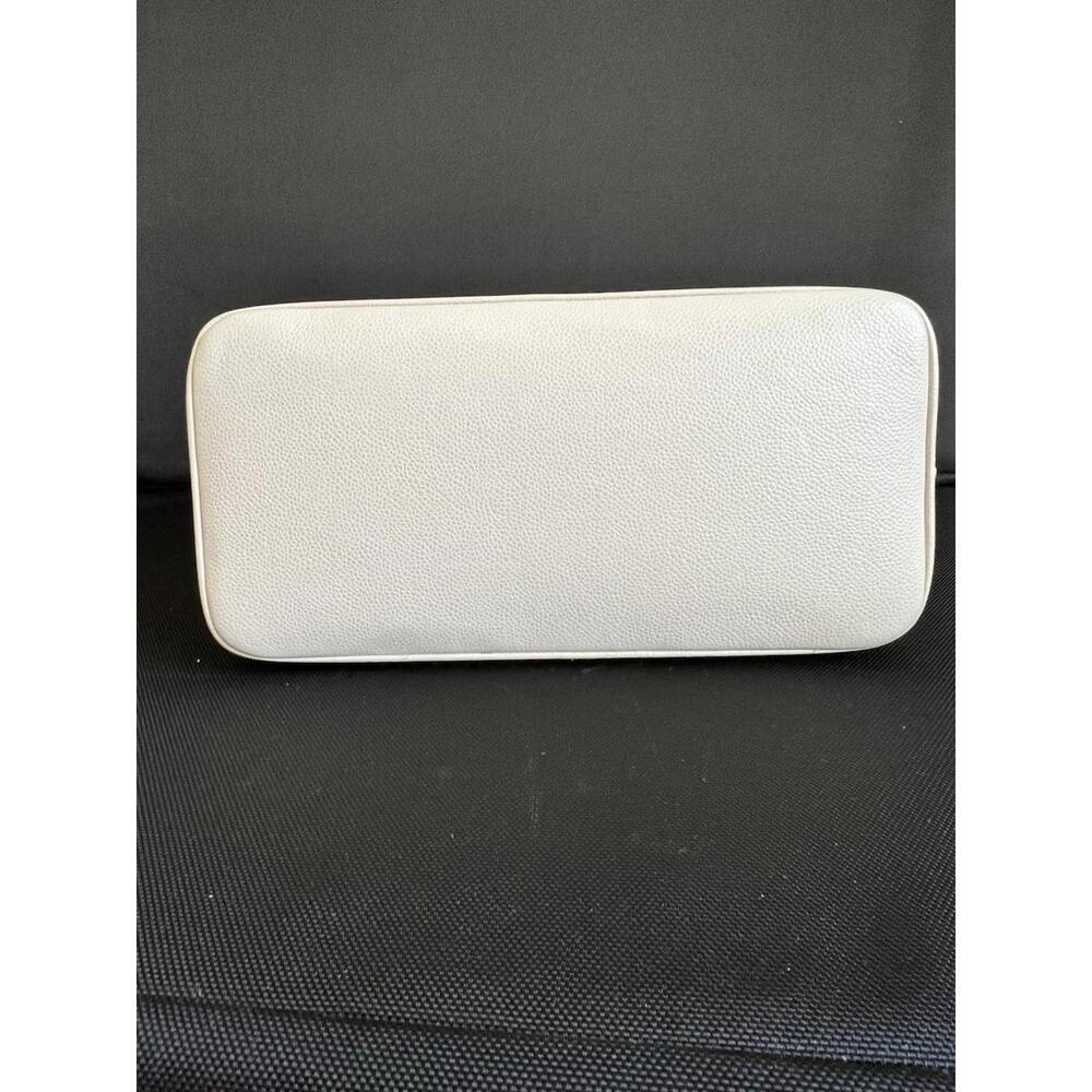 CHANEL Medallion Shoulder Bag White Leather