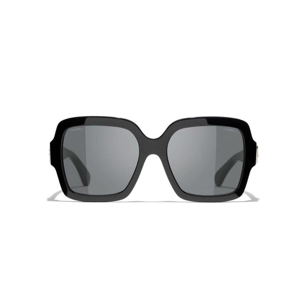 Authentic CHANEL Sunglasses Women Frames Gold Heart CC Black Brand New With Box