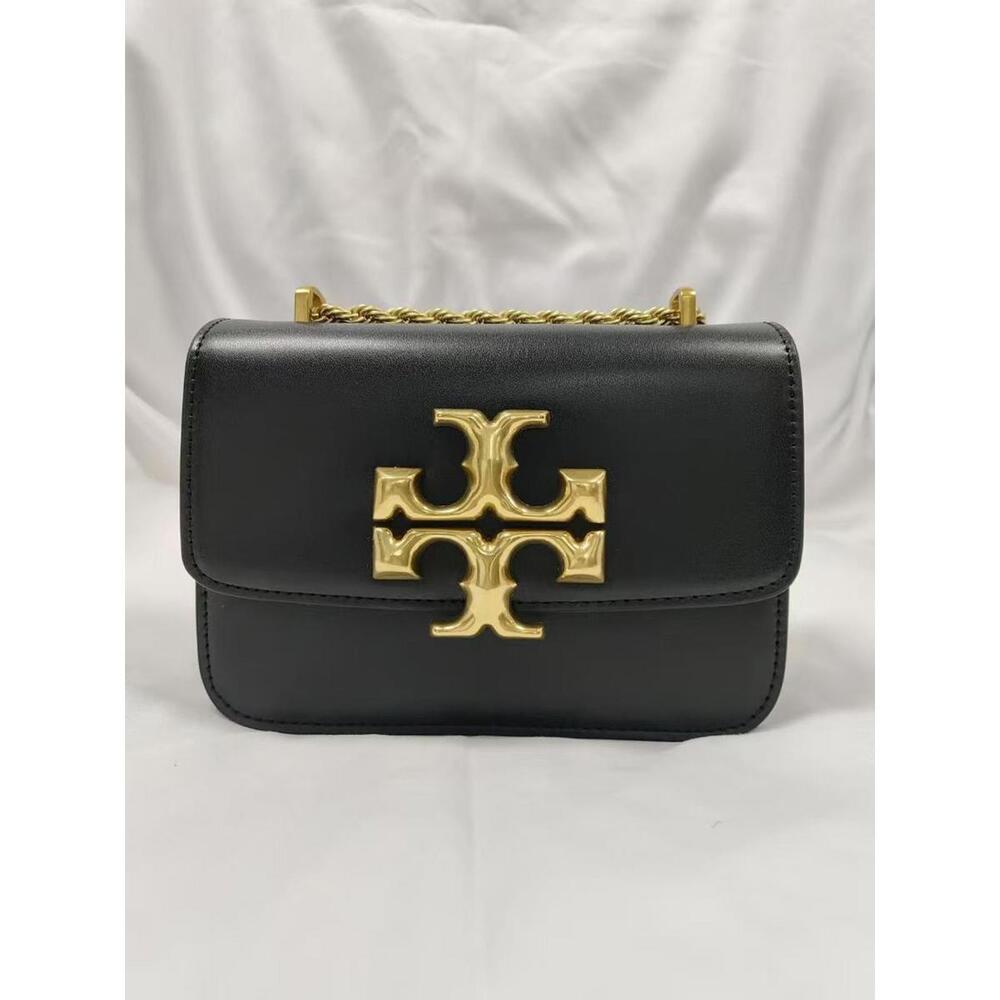 Tory Burch Eleanor Small Convertible Chain Women's Leather Shoulder Bag Black