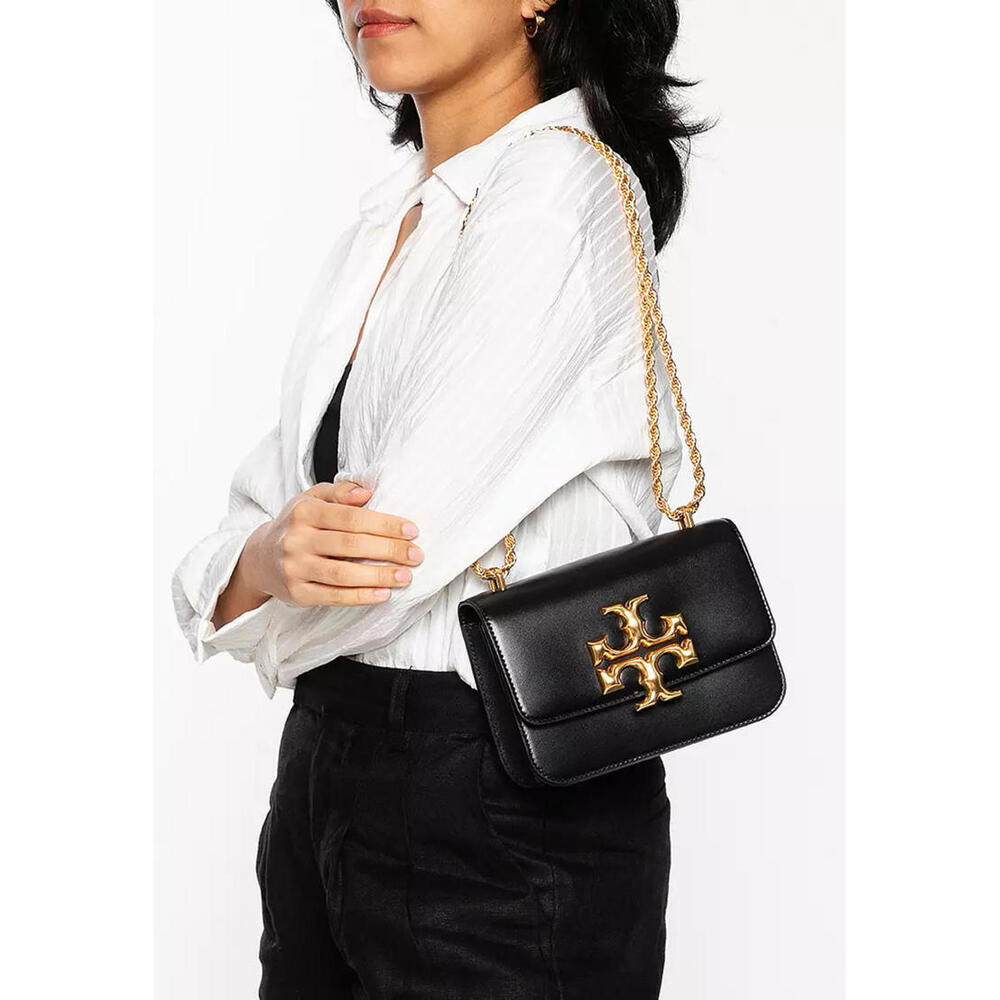 Tory Burch Eleanor Small Convertible Chain Women's Leather Shoulder Bag Black