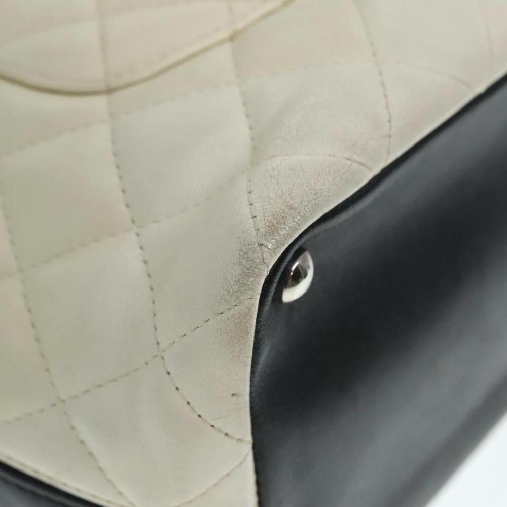 Chanel Cambon Line Beige Leather Tote Bag Authentic