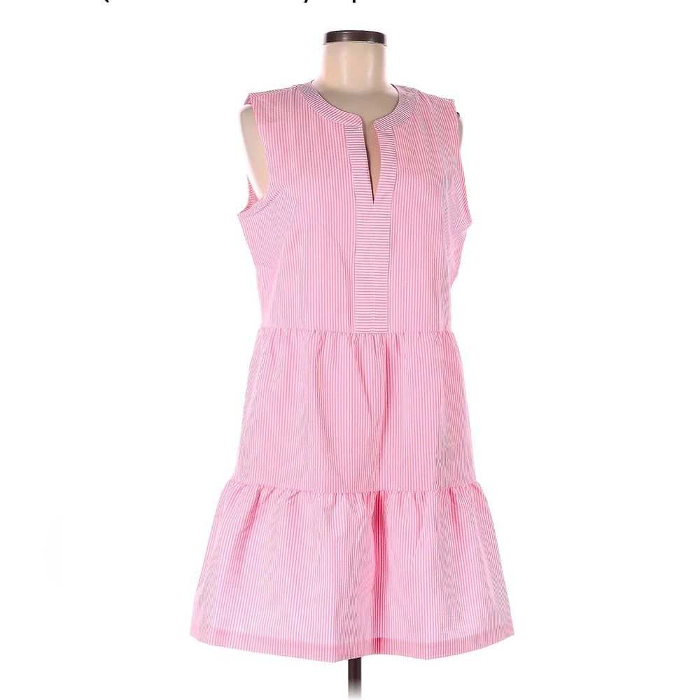 Vineyard Vines Pink Sleeveless Striped Dress-NWT