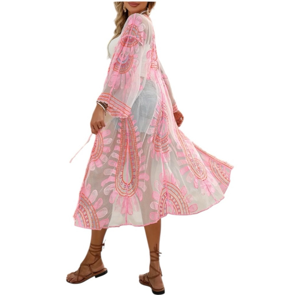 Pink Sheer Swim Cover-Up- NWT