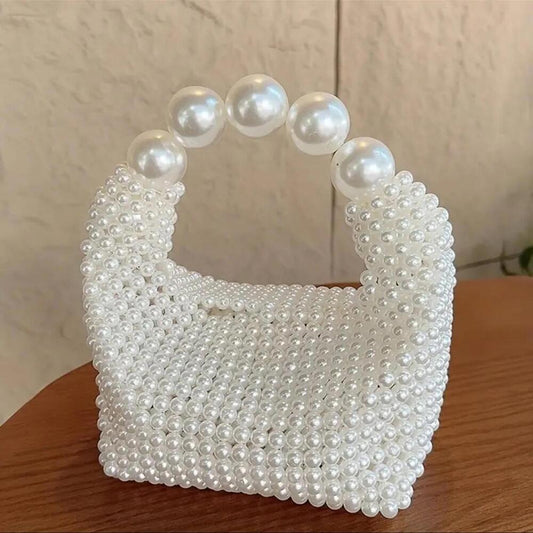 Elegant Pearl Beaded Handbag NWT