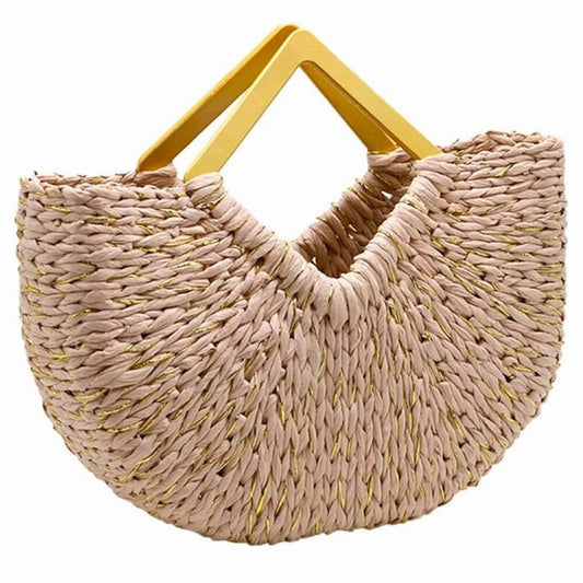 Chic Pink Woven Hand with Gold- NWT