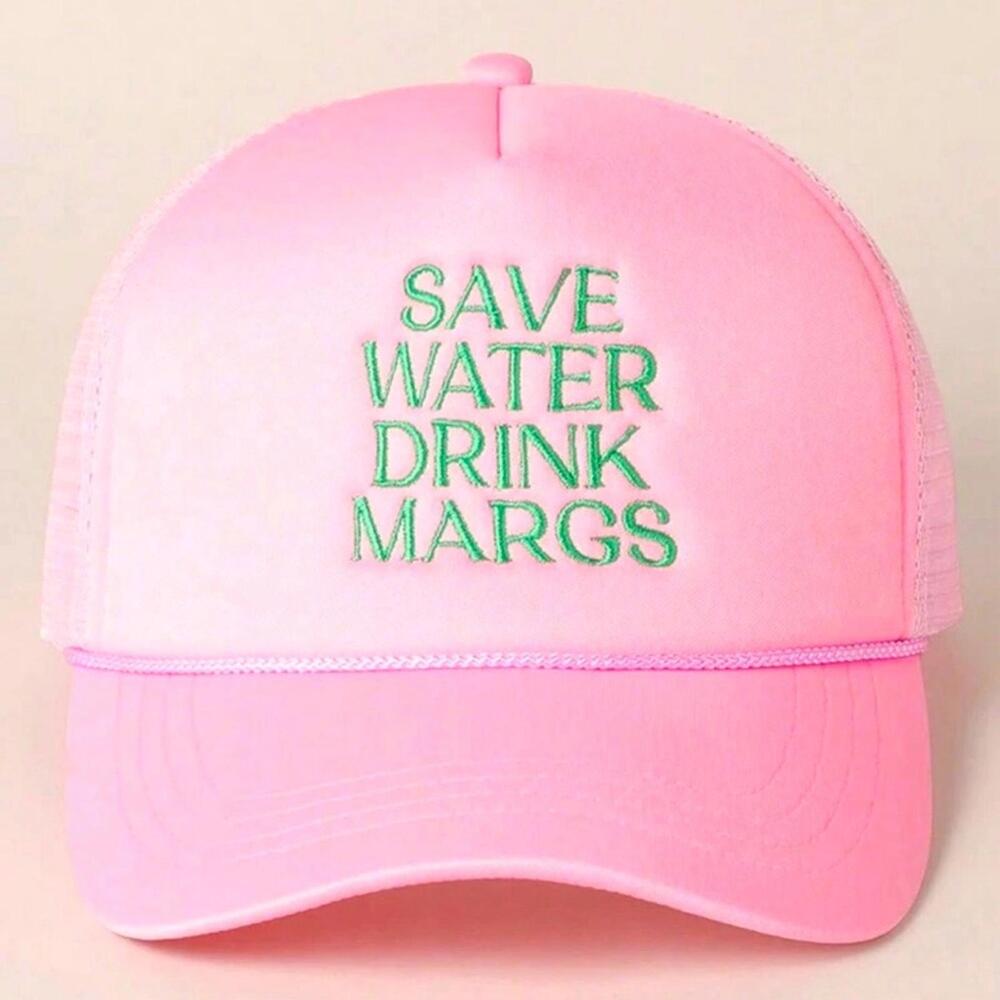 Pink Trucker Hat with Green Embroidery- NWT