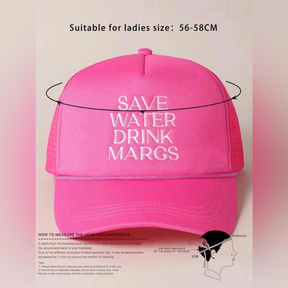 Pink Trucker Hat with Green Embroidery- NWT