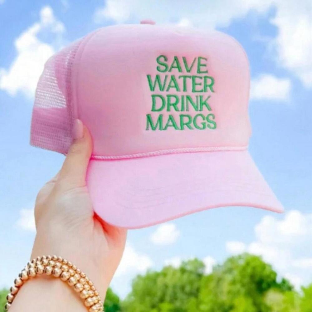 Pink Trucker Hat with Green Embroidery- NWT