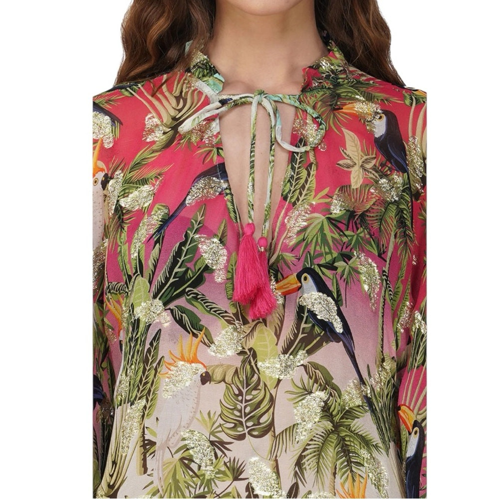 Chirping Birds Kaftan NWT
