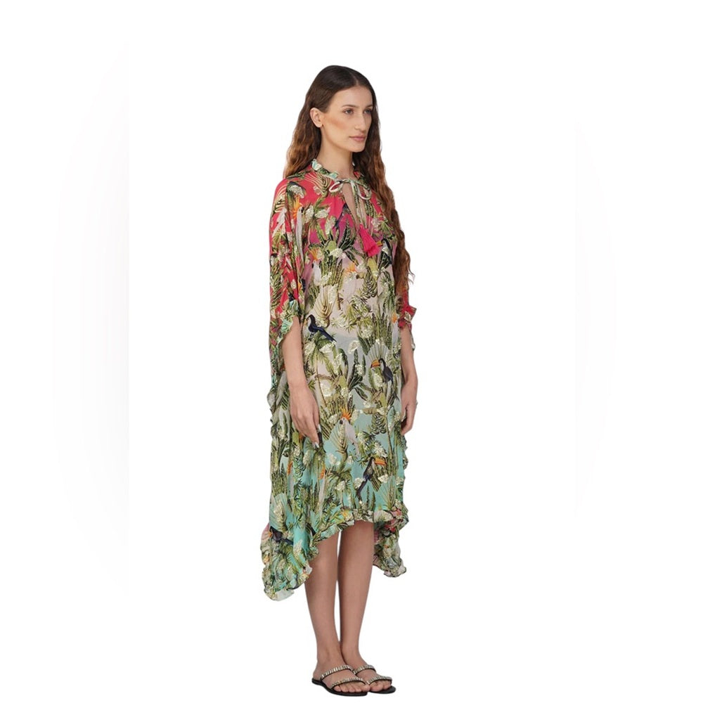 Chirping Birds Kaftan NWT