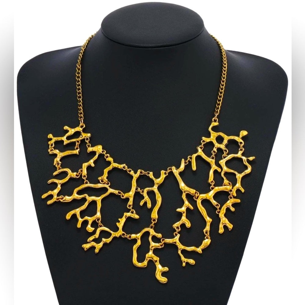 Gold Coral Necklace-NWT