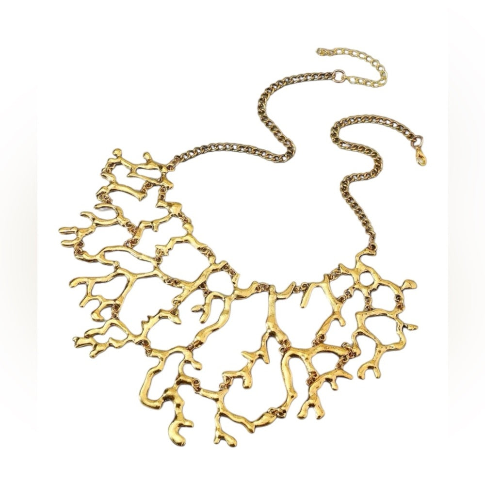 Gold Coral Necklace-NWT
