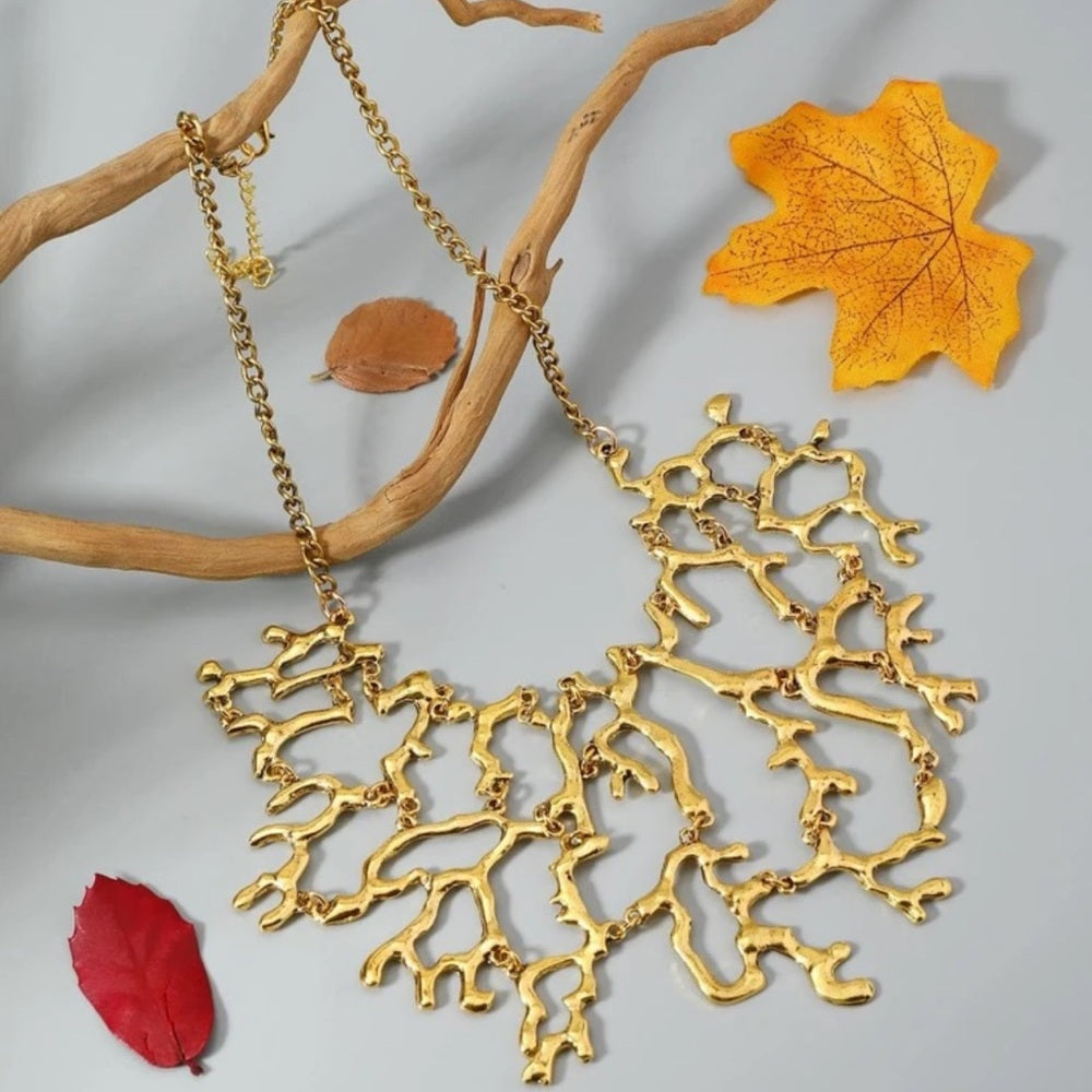 Gold Coral Necklace-NWT
