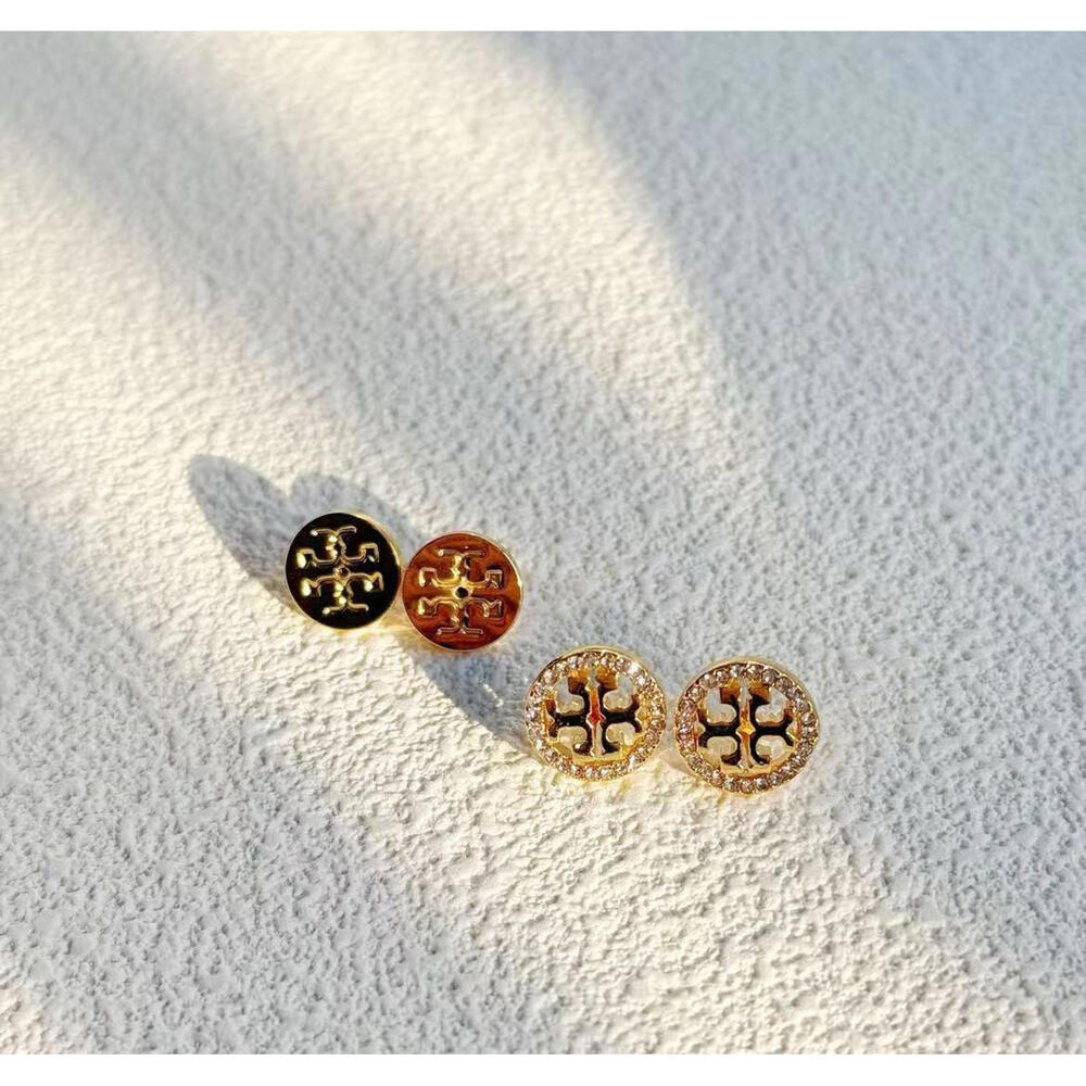 Tory Burch Iconic Logo Stud Earrings