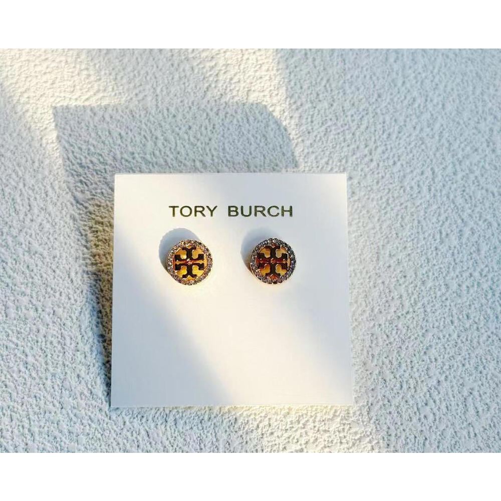 Tory Burch Iconic Logo Stud Earrings