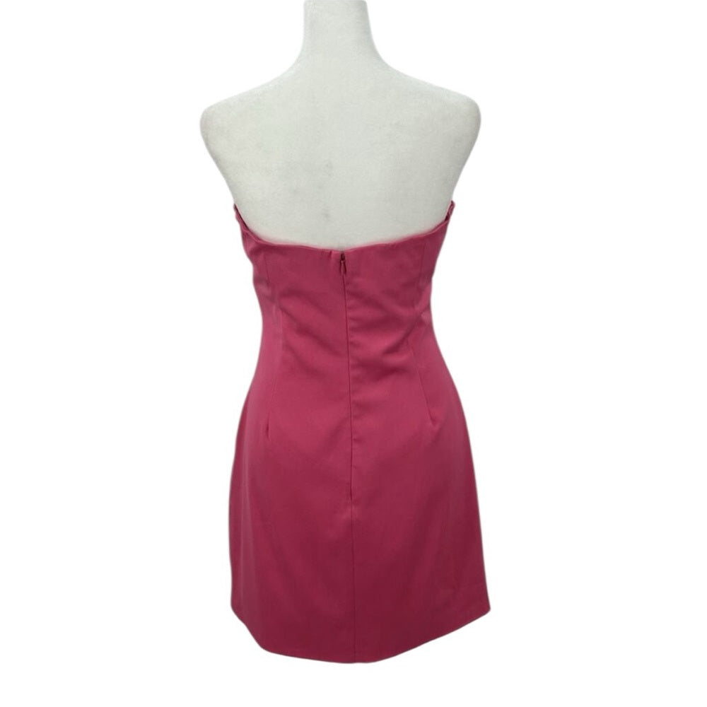 ELLIATT Emani Mini Dress Barbie Pink Women's Medium Strapless Prom Evening