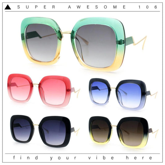 Chic Oversized Sunglasses - Super Awesome 106