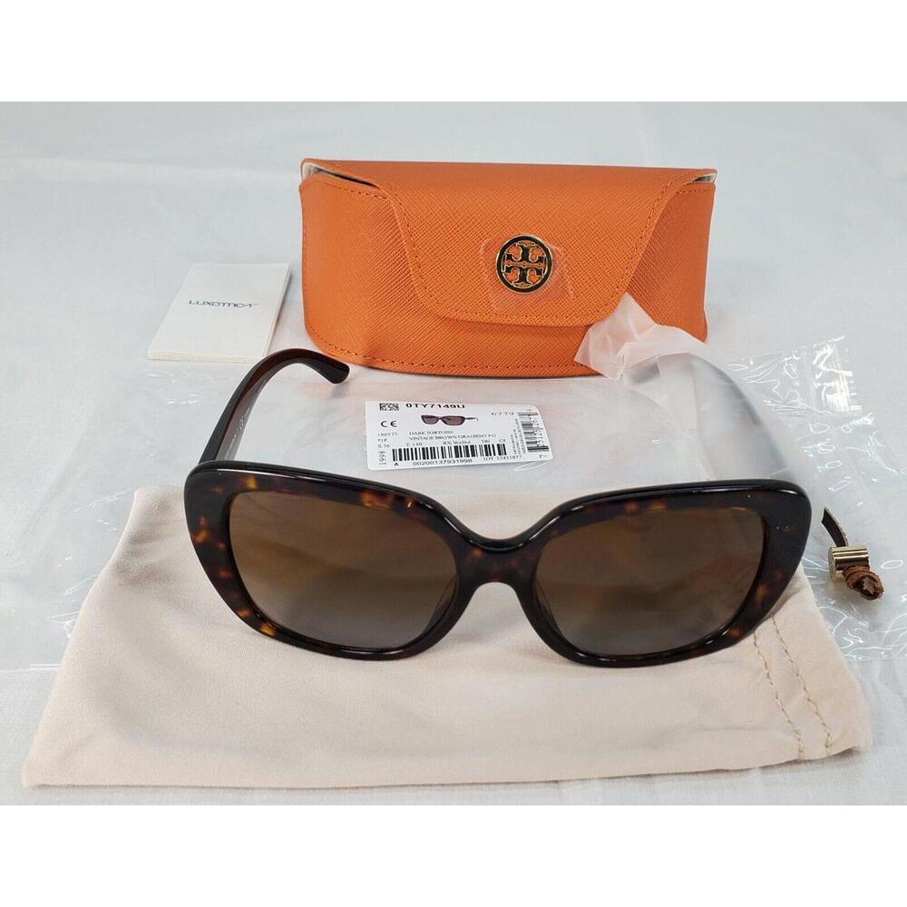 Tory Burch Vintage Brown Gradient Tortoise Sunglasses