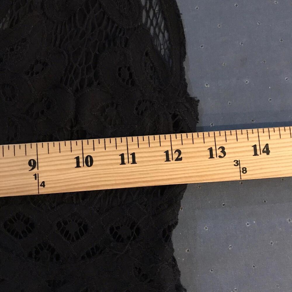 Free People Elegant Black Maxi Dress with Lace Details