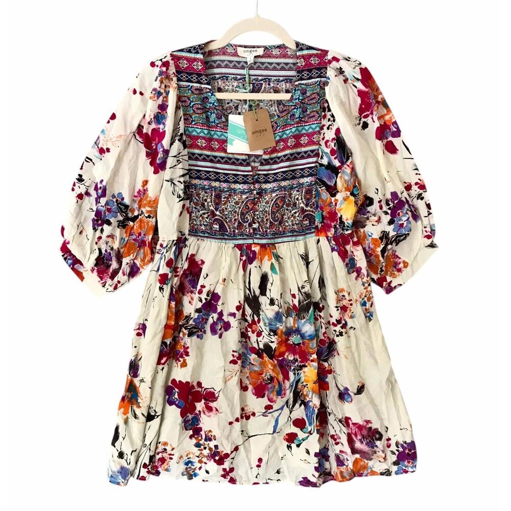 Umgee USA Floral Embroidered Dress - Vibrant & Stylish