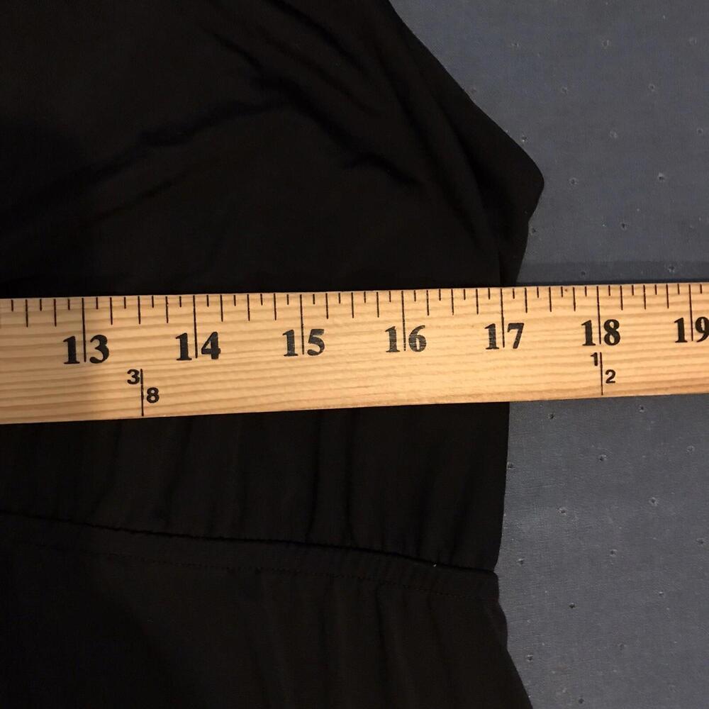 Natori Elegant Black Maxi Dress with Sheer Accents