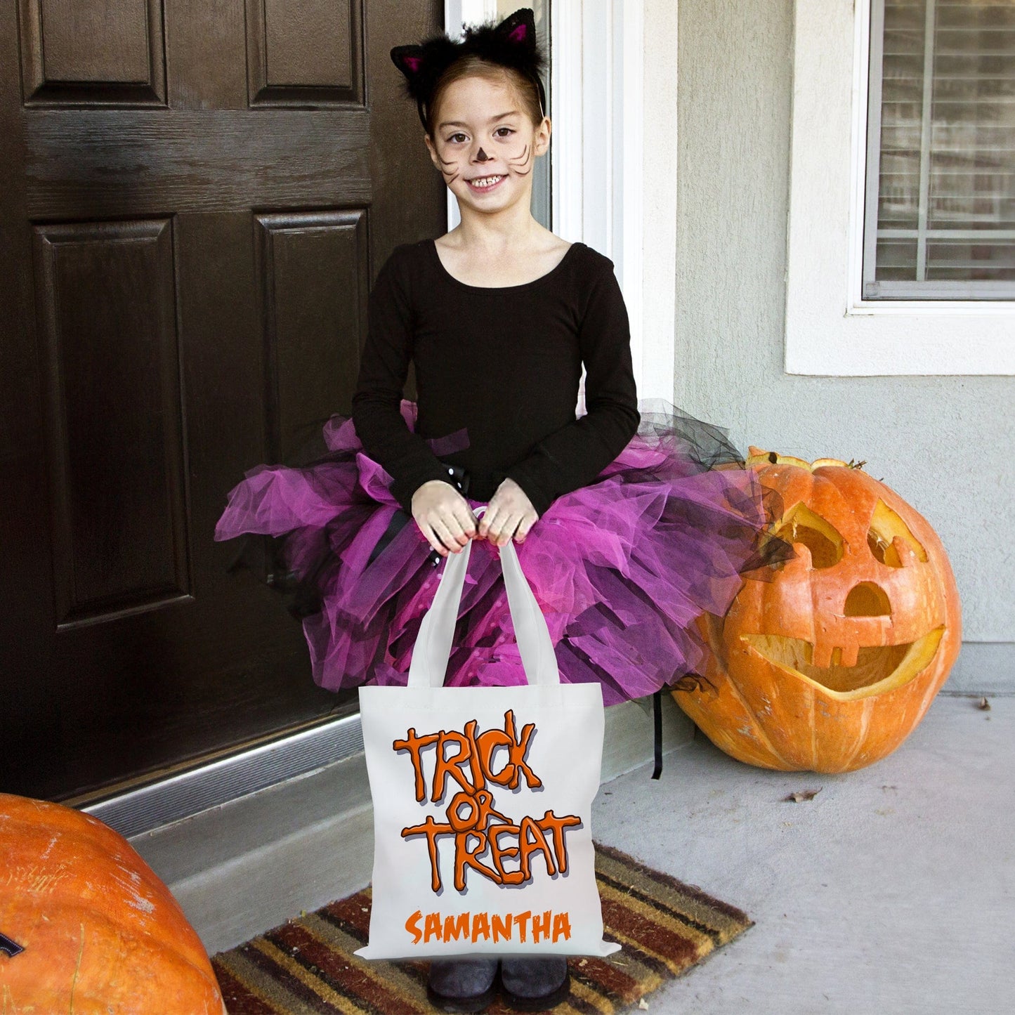 "Spooktacular Personalized Halloween Tote Bags: The Perfect Surprise for Your Little Monsters!"