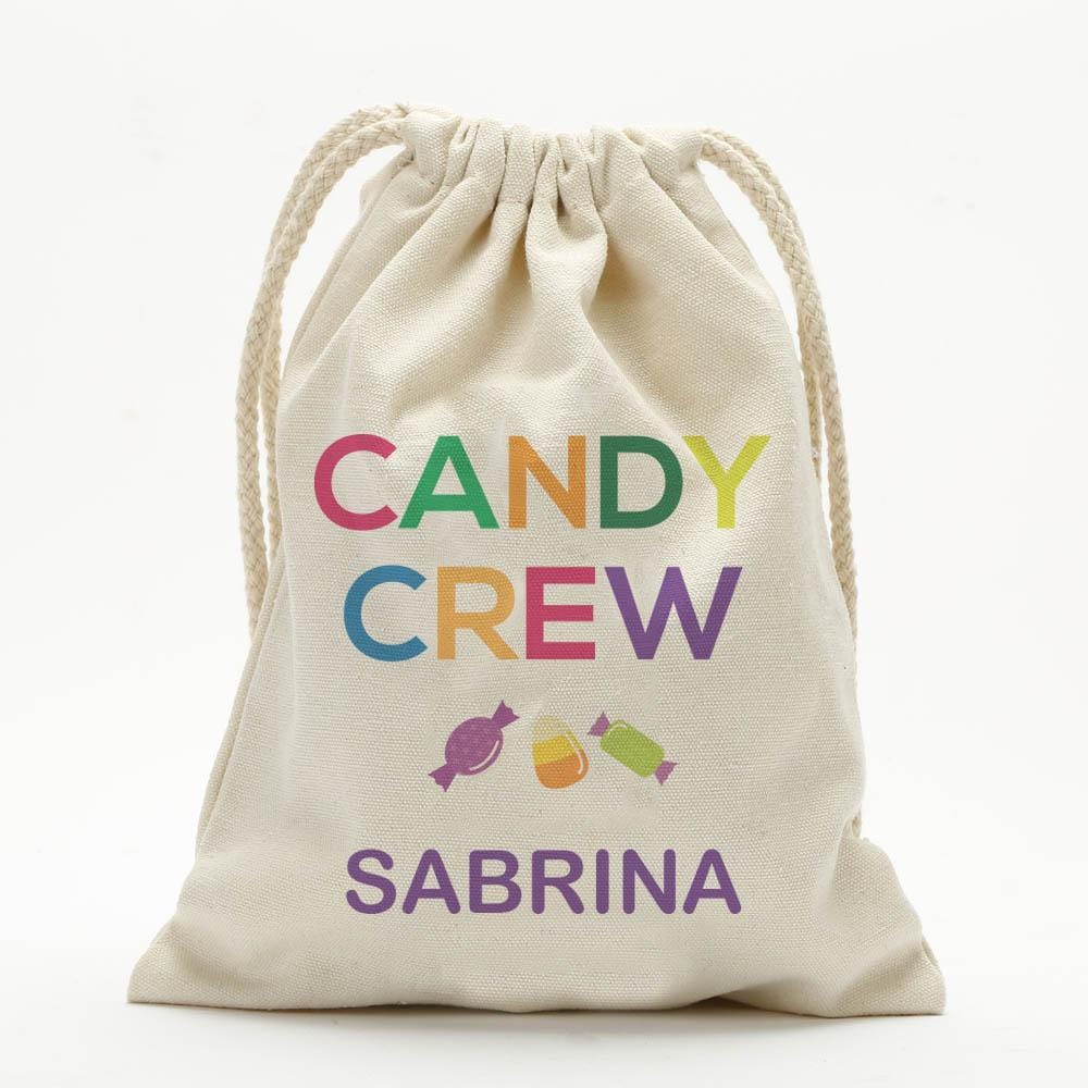 Candy Crew Custom Halloween Drawstring Sack for Kids