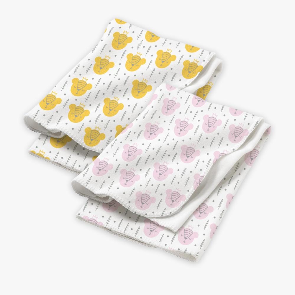 30 x 40 Sleeping Bears Name Personalized Baby Blanket