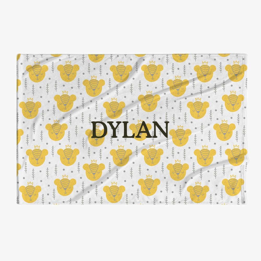 30 x 40 Sleeping Bears Name Personalized Baby Blanket