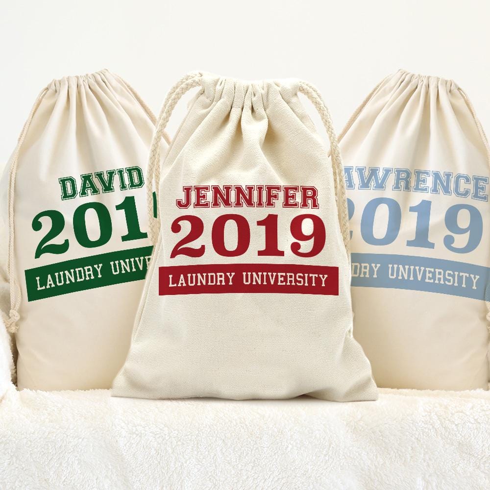 College Custom Large Laundry Drawstring Sack