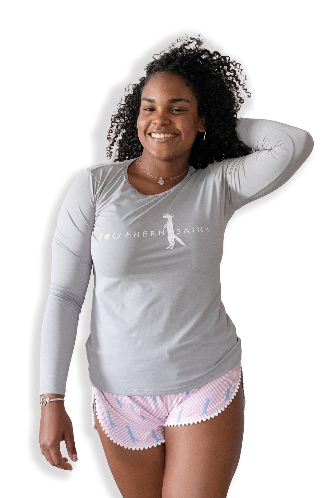 Women's Relaxed Fit Sun Shirt | Lt Grey