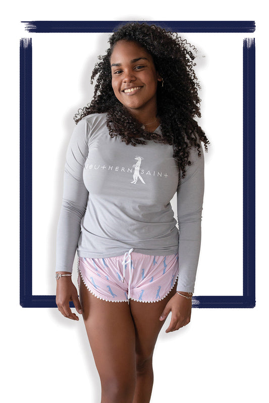 Women's Relaxed Fit Sun Shirt | Lt Grey