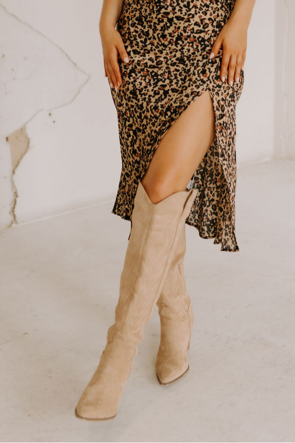 The Out West Suede Tall Cowboy Boot